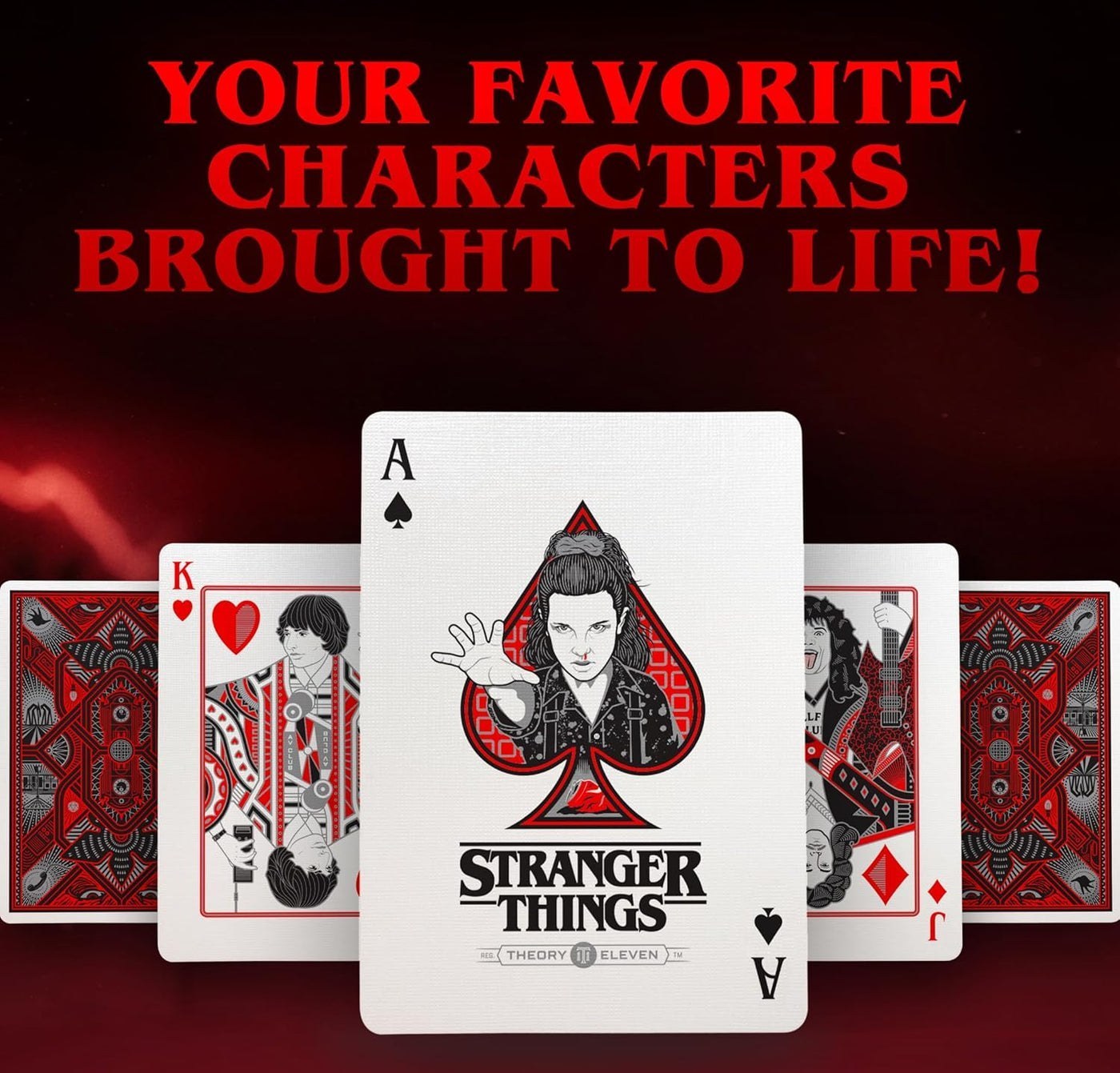 theory11 Stranger Things Premium Playing Cards, Poker Size Standard Index