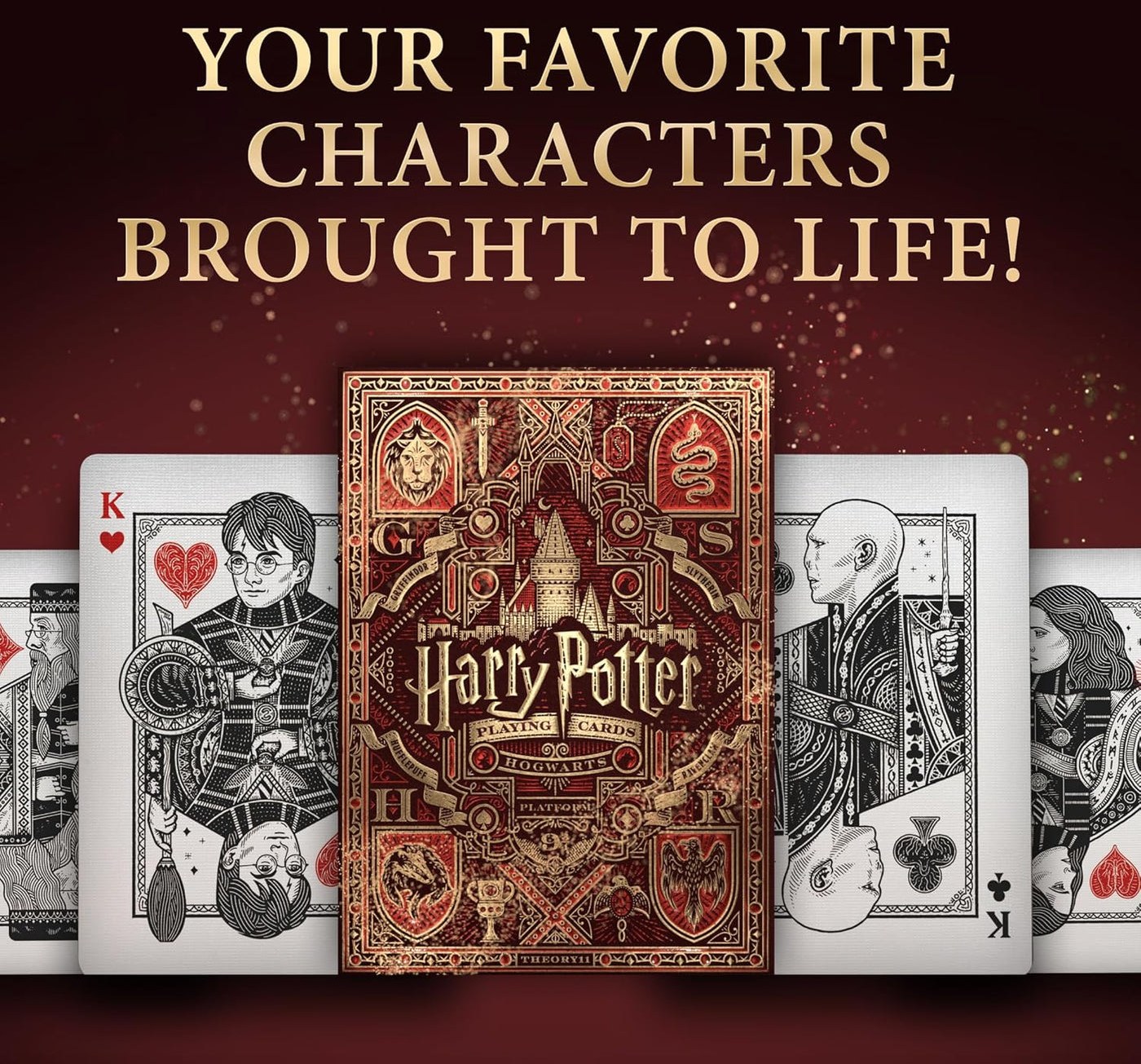 theory11 Harry Potter Playing Cards - Red (Gryffindor)