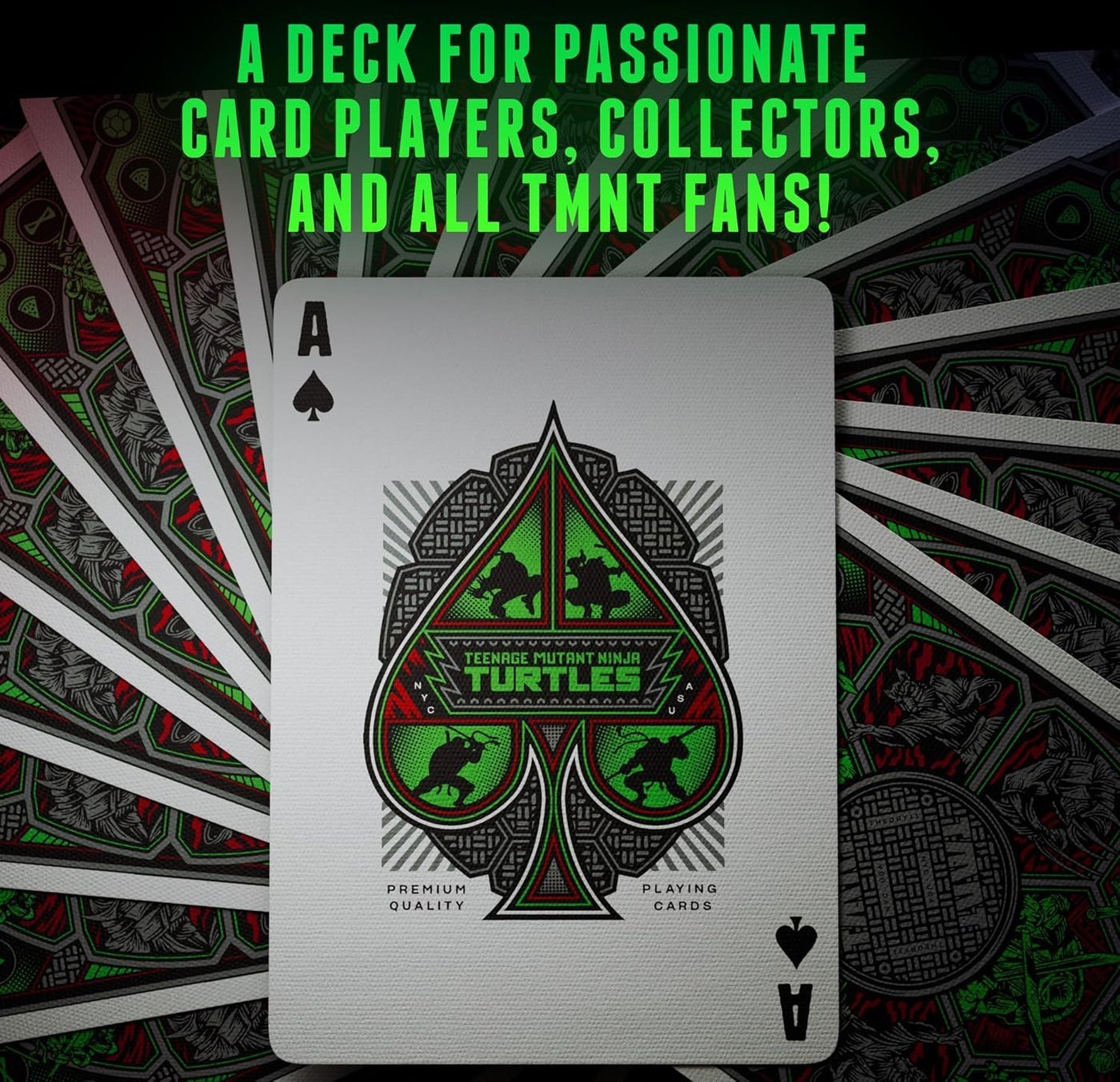 theory11 Teenage Mutant Ninja Turtles Premium Playing Cards, Poker Size Standard Index, Luxury Playing Cards