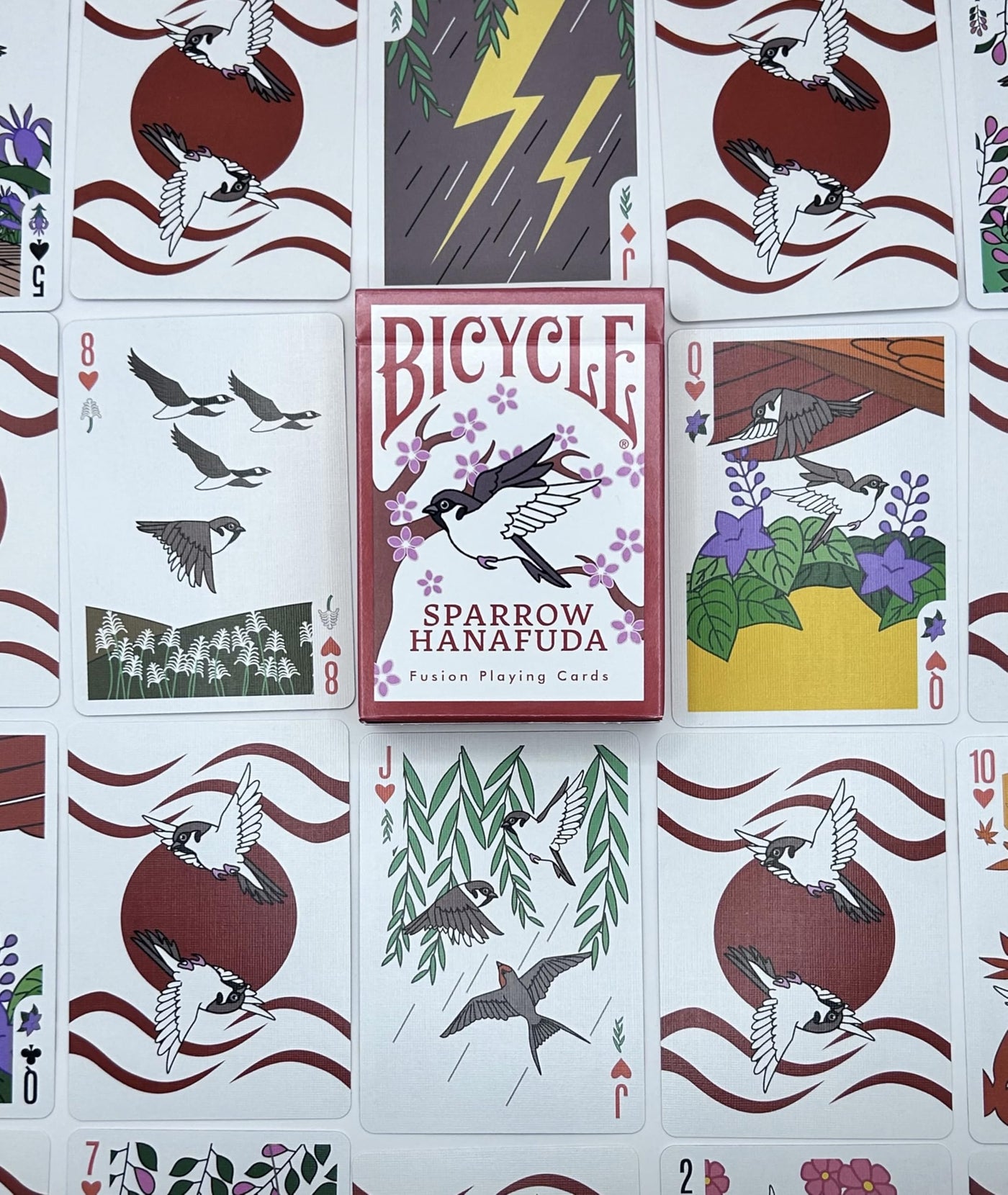 Sparrow Hanafuda Playing Cards