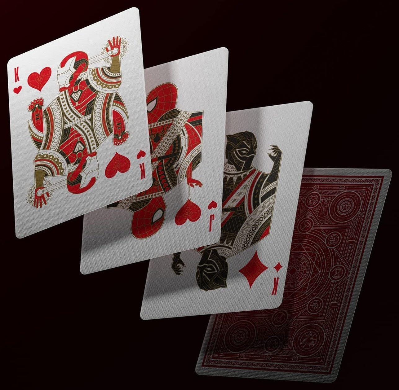 theory11 Avengers Red Edition Premium Playing Cards - Marvel Studios' The Infinity Saga Deck