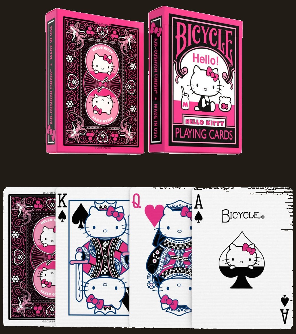 Hello Kitty Playing Cards - Black & Pink